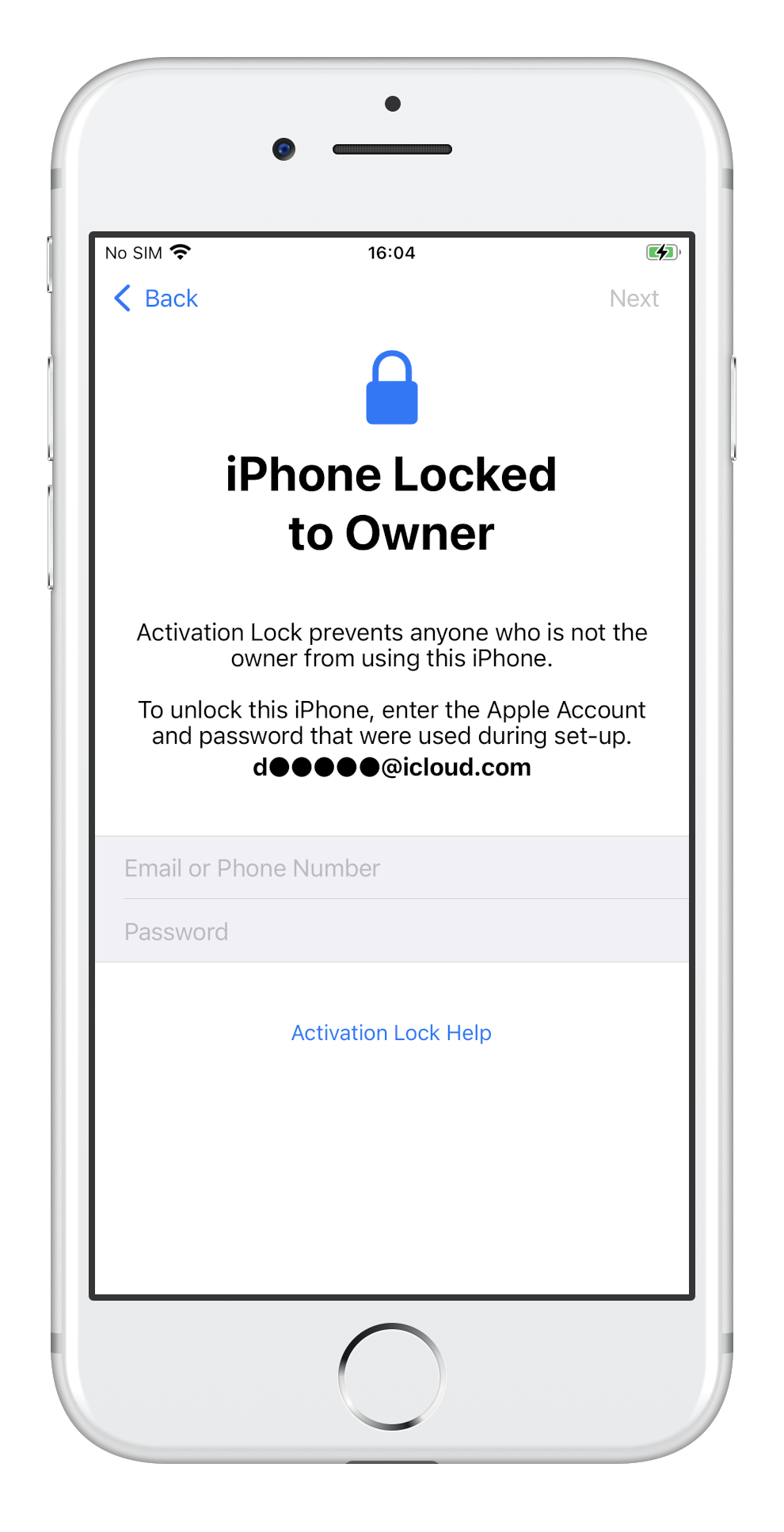iCloud Activation Lock Screen 1