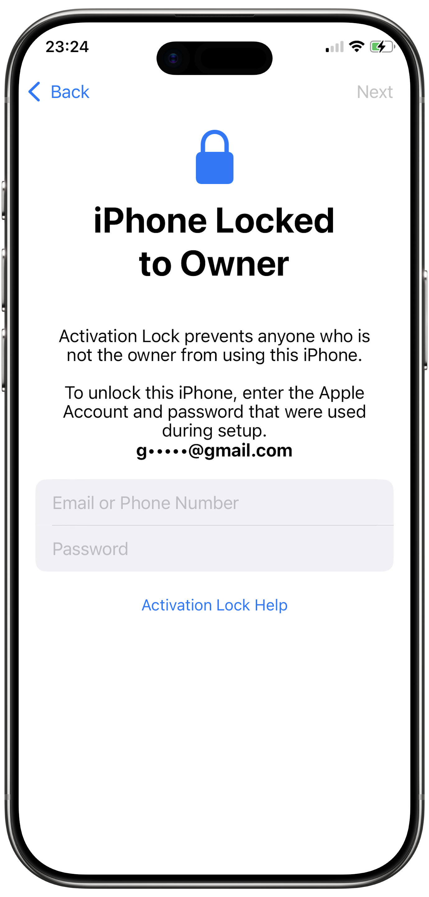 iCloud Activation Lock Screen 2