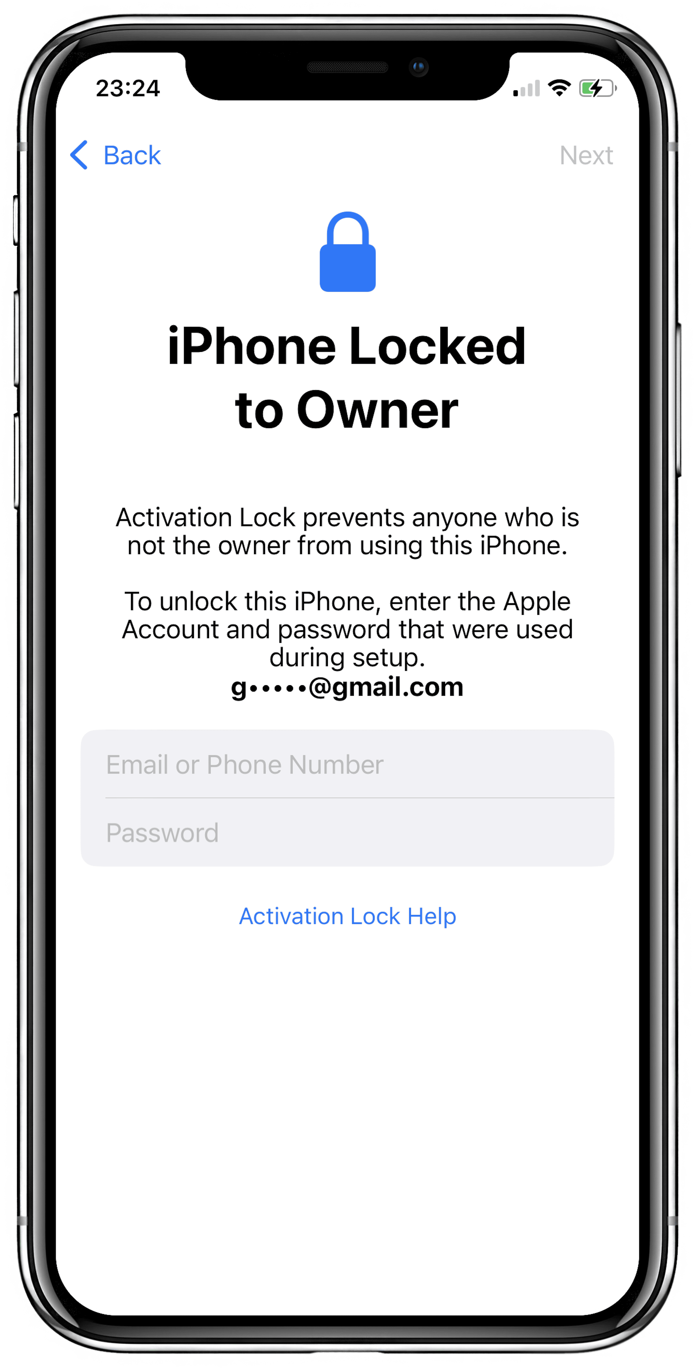 iCloud Activation Lock Screen 3