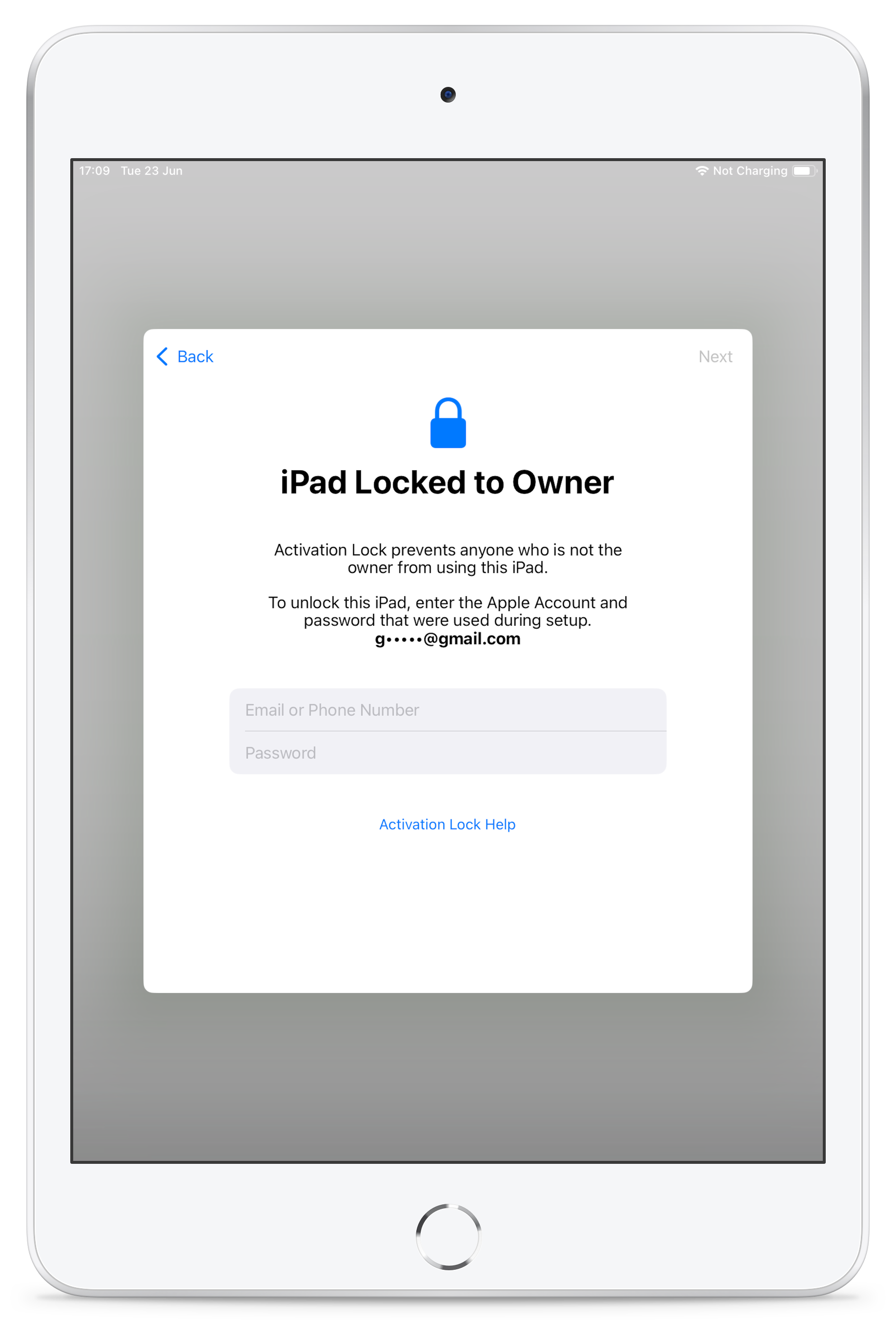 iCloud Activation Lock Screen 7