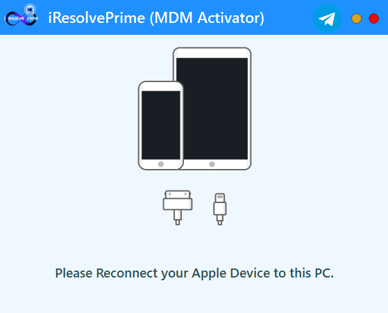 iResolvePrime MDM Unlock Software Screenshot