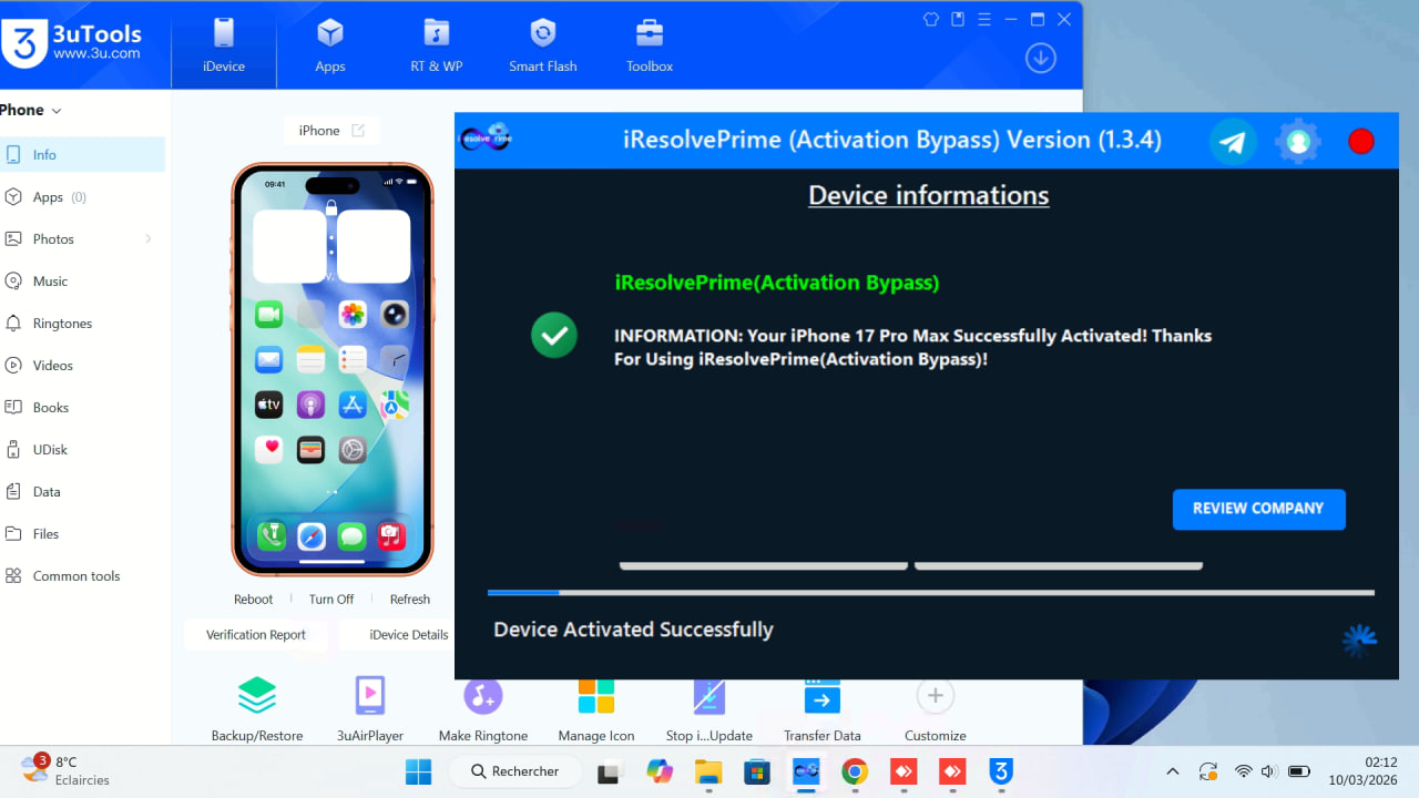 Unlocked Device