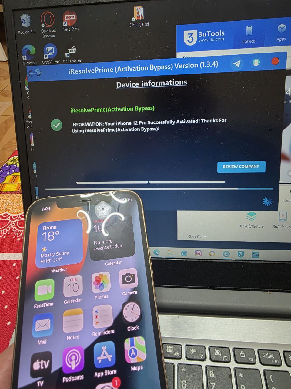 Unlocked Device