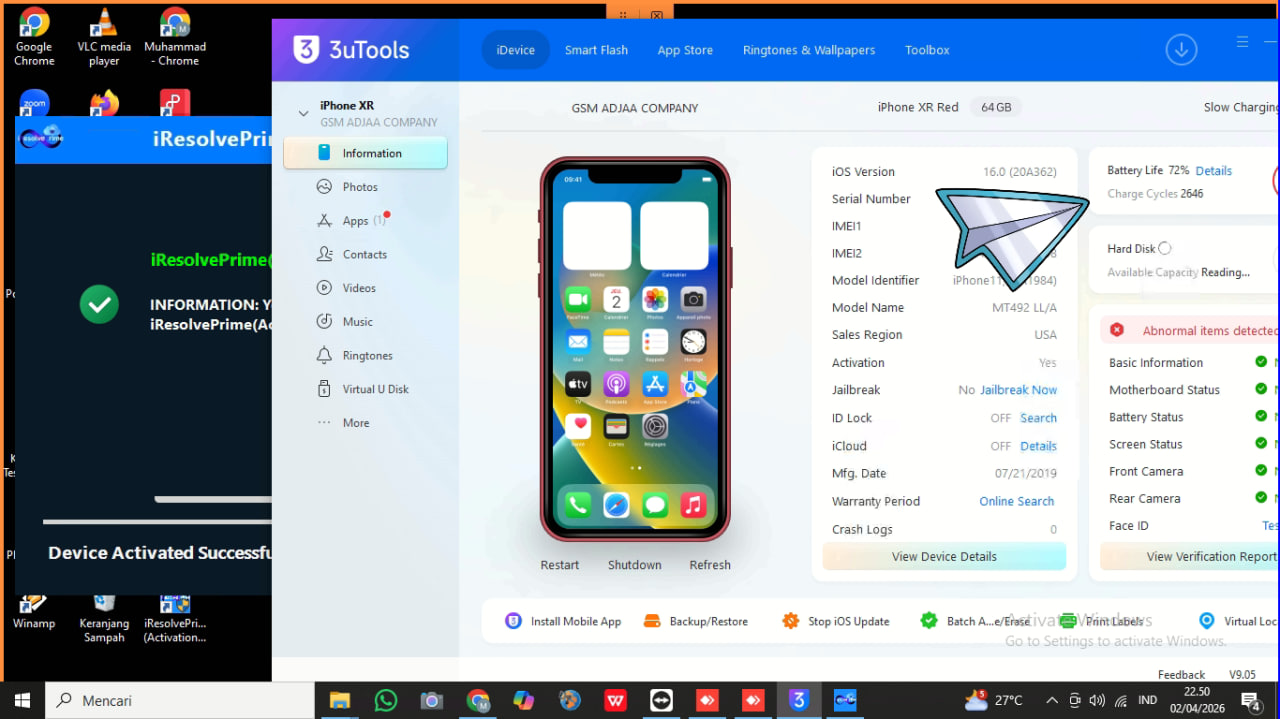 Unlocked Device