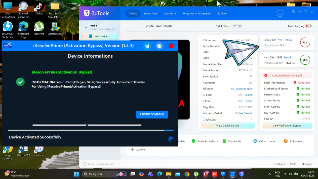 Unlocked Device
