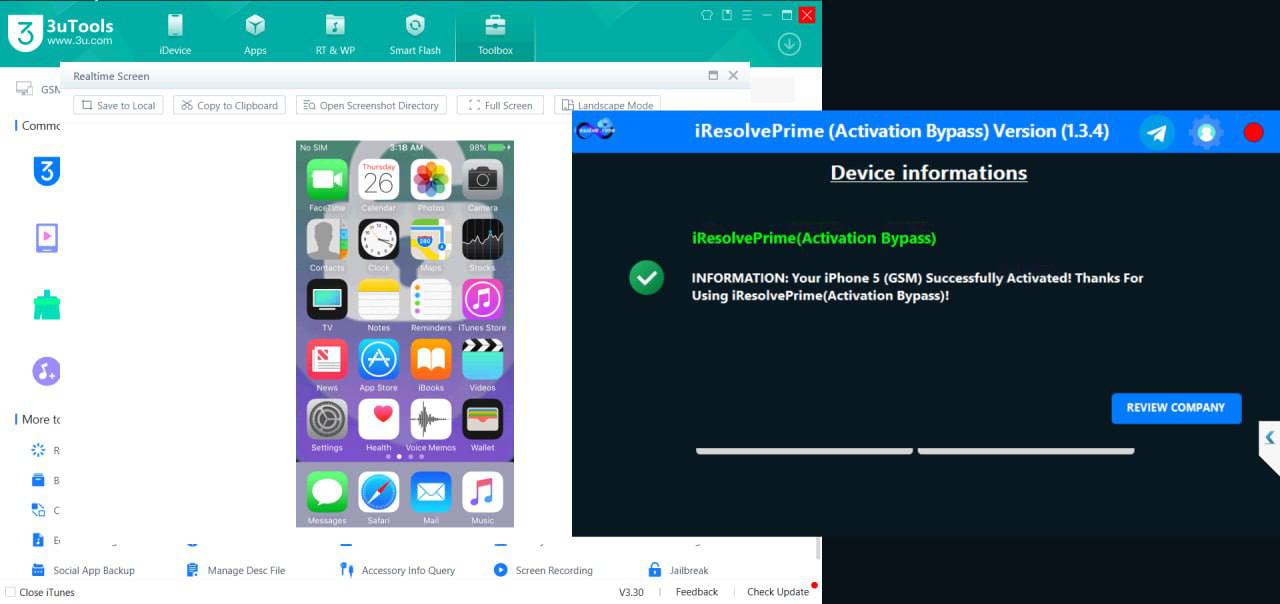 Unlocked Device