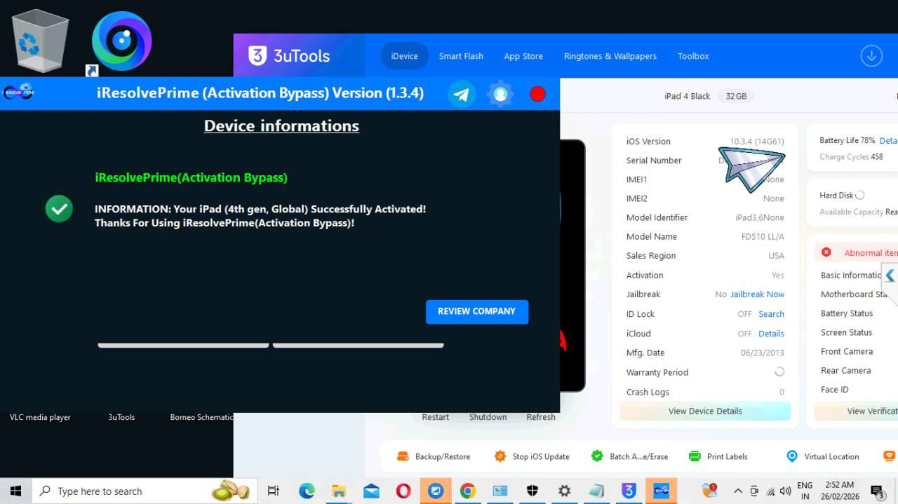 Unlocked Device