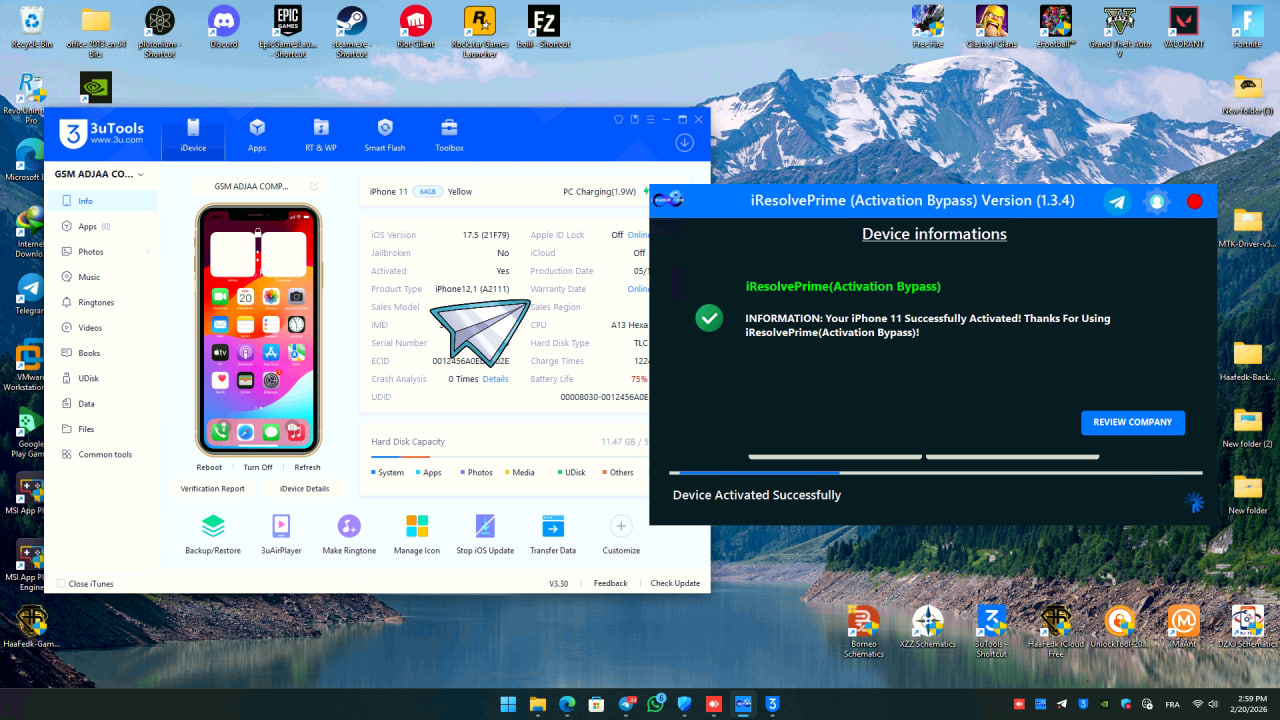 Unlocked Device