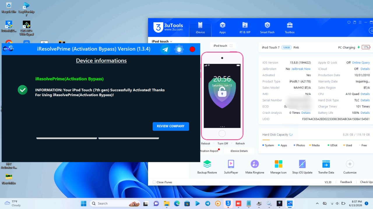 Unlocked Device
